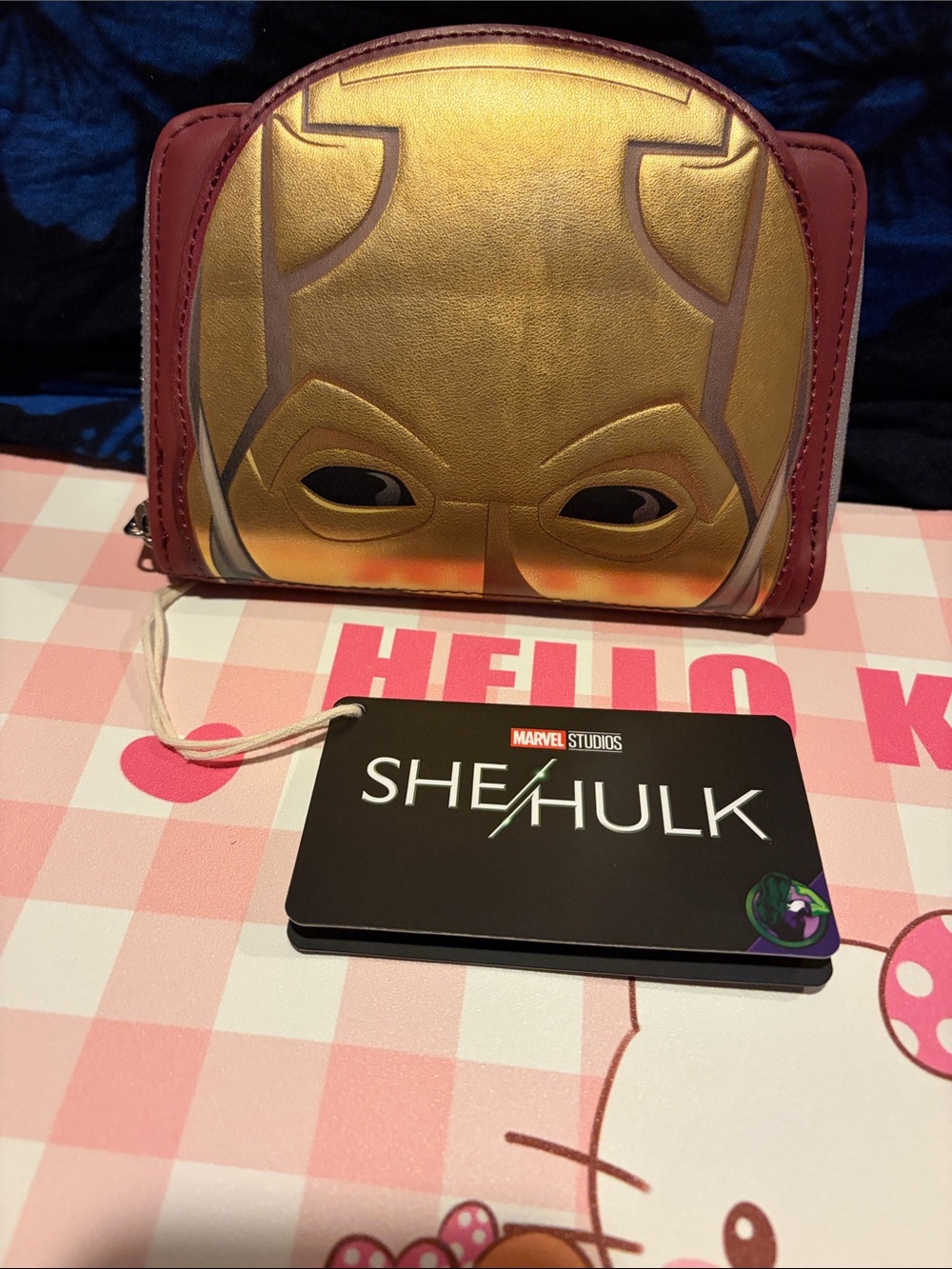 Loungefly She-Hulk Gold and Purple Face Wallet